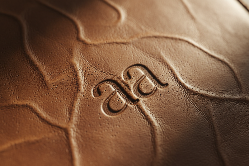 aa logo on leather